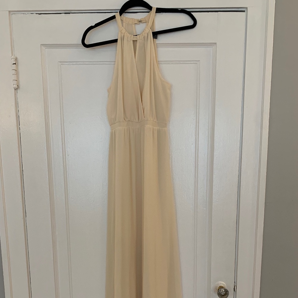 Forever 21 Flowy Maxi Dress, Cream, Women's Small